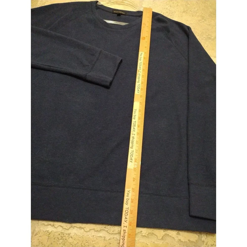 Banana Republic Sweater Men XXL Blue Crew Neck Pullover Long‎ Sleeves Casual